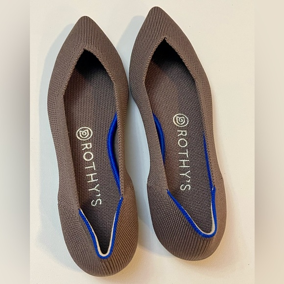 NEW ROTHYS THE POINT FLATS IN RETIRED COLOR MINK WOMENS SIZE 8 - Picture 3 of 8